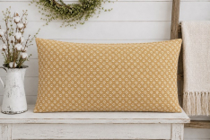 CHERRY BLOSSOM MUSTARD/CREAM PILLOW SHAM